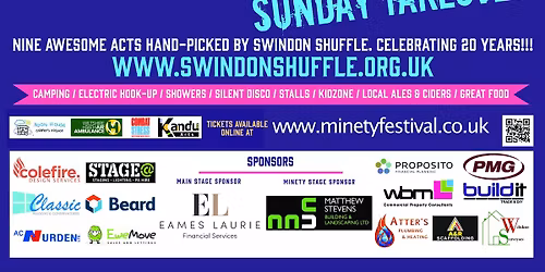 Minety Music Festival \/ Swindon Shuffle Sunday Takeover @ The Minety Stage (Celebrating 20 years)