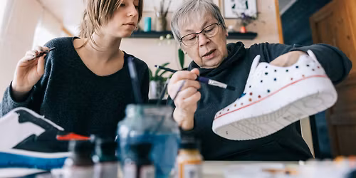 Sole Connections: Sneaker Art Across Generations