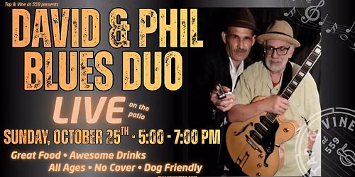 Live Music at Tap & Vine ft. David & Phil Blues Duo 