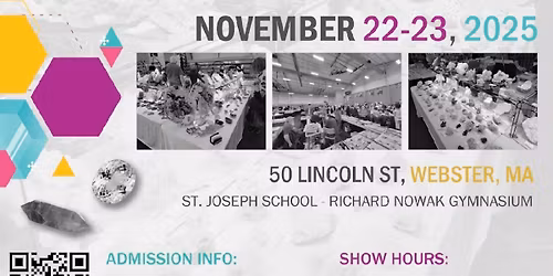 48th Annual Worcester Mineral Club Mineral, Gem, Fossil & Jewelry Show