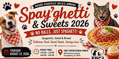 Annual Spay'ghetti & Sweets Fundraiser