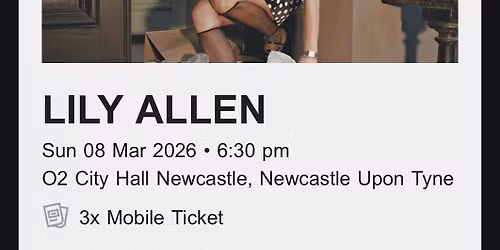 Lily Allen Newcastle Upon Tyne Tickets