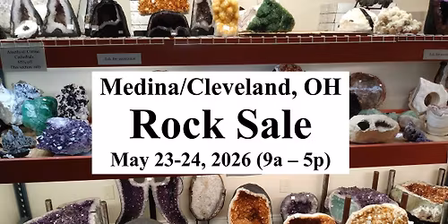 Gem Amethyst Rock Fossil Sale May 23, 24 (9am - 5pm) - (Medina, OH) 