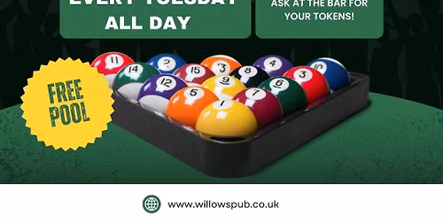 \ud83c\udfb1Free Pool Tuesdays\ud83c\udfb1