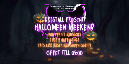 Halloween Super Fiesta Latina Weekend | Till 05:00 | Fri entre till 01:00 | 5 Djs