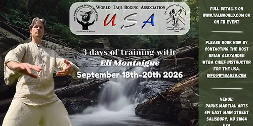 WTBA 3 day Workshop - Salisbury USA