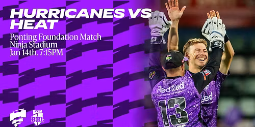 Ponting Foundation Match: Hobart Hurricanes vs Brisbane Heat