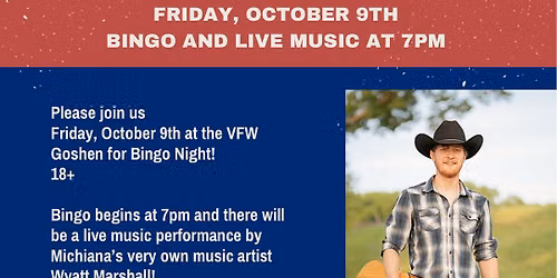 Wyatt Marshall LIVE @ The VFW Goshen