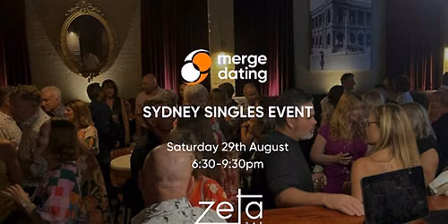 Sydney | Singles Event | Zeta Bar | Saturday 29th August | 50s & 60s