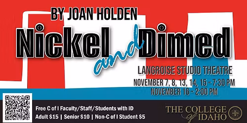 Fall Theatre Production: Nickel and Dimed by Joan Holden