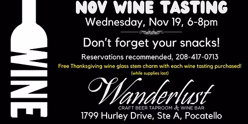 November Wine Tasting