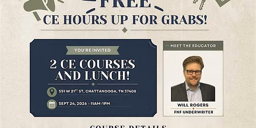 FREE 2-Hour Real Estate CE Class + Lunch | Estates, Wills & Title Issues