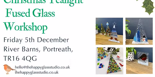 Fused glass Christmas tree tealight workshop