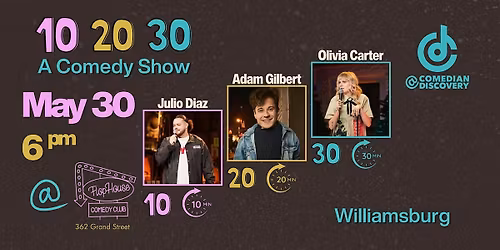 Comedian Discovery presents 10, 20, 30