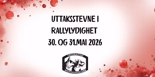 Uttaksstevne i Rallylydighet Fredrikstad 30-31. mai 2026
