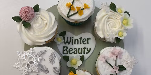 Winter beauty cupcake platter