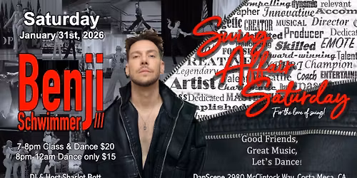 Swing Affair Saturday Presents Benji Schwimmer!