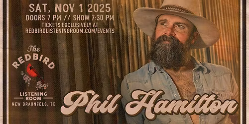 Phil Hamilton @ The Redbird - 7:30 pm