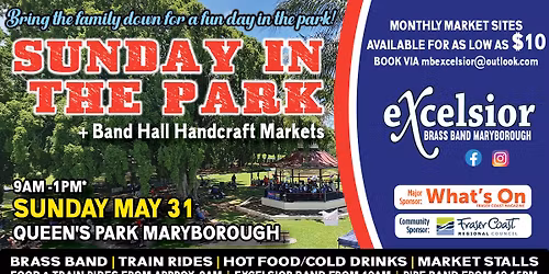 Sunday In The Park + Band Hall Handcraft Markets