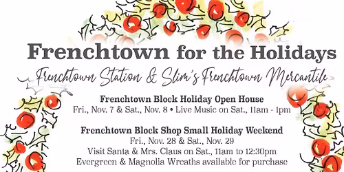 Frenchtown Block Shop Small Holiday Weekend
