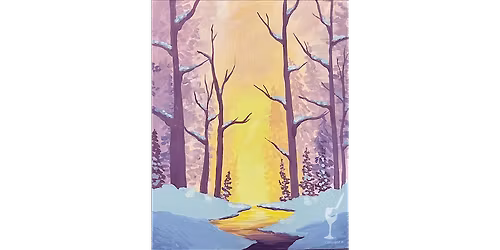 Crisp Air on a Tree-Lined Path - Paint and Sip in Houston | Classpop!\u2122