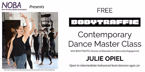 Free BODYTRAFFIC Contemporary Dance Master Class