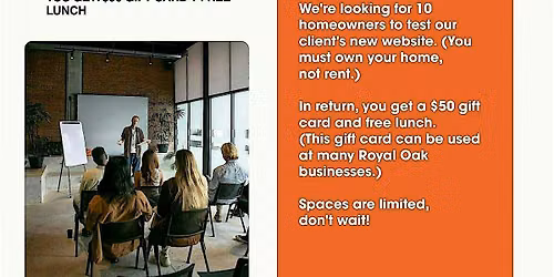 Homeowners: Earn $50 for Your Feedback - Royal Oak Focus Group