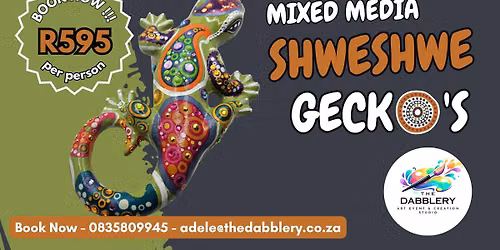 Mixed Media - Ceramic ShweShwe Geckos