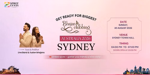 Bhajan Clubbing Sydney 2026 - Saaz & Prakhar Live in Australia