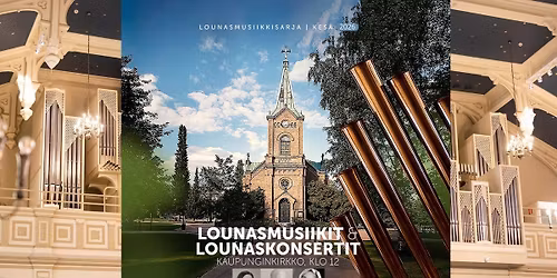 Lounaskonsertti "Syd\u00e4meni laulut" Annastiina ja Pertti Tahkola, laulu, Outi Keskinen, piano
