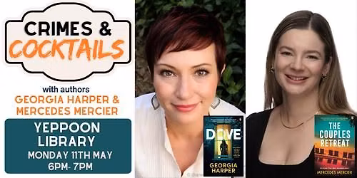 Crimes & Cocktails with authors Georgia Harper and Mercedes Mercier