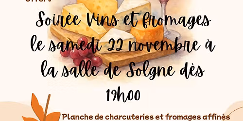 Soir\u00e9e vin et fromage