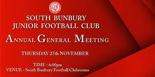 South Bunbury Junior Football Club AGM