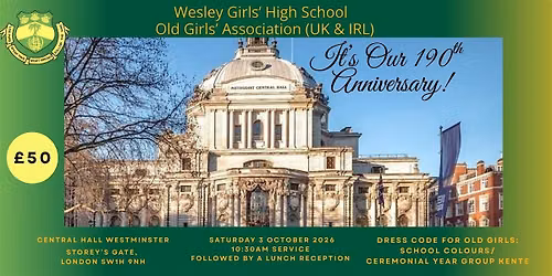 190th Wrigley Day Thanksgiving Service