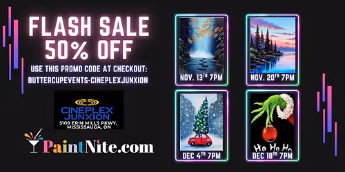 Paint Nite at Cineplex JUNXION Erin Mills