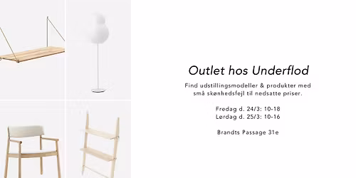 Outlet hos Underflod - 2. sortering, udg\u00e5ede designs og udstillingsmodeller