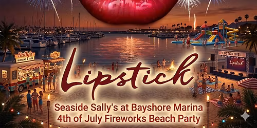 \ud83c\udfb8 Red, White, and Lipstick Rocks at Seaside Sally's! \ud83c\uddfa\ud83c\uddf8 