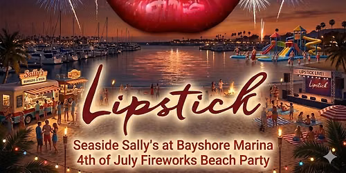 \ud83c\udfb8 Red, White, and Lipstick Rocks at Seaside Sally's! \ud83c\uddfa\ud83c\uddf8