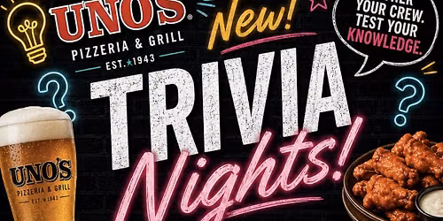 TRIVIA NIGHTS are coming to the bar 