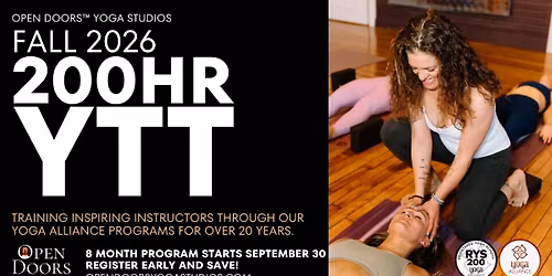 200HR Yoga Teacher Training at Open Doors\u2122 Yoga Studios, Weymouth, MA