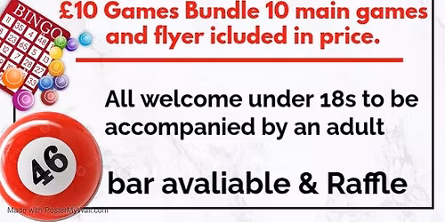 Tizzys cc, winter festive themed prize Bingo