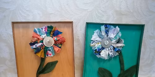 Scrappy Flower Frames or Brooches