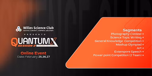 WSC Present QuantumX Session 2 Online Science Festival 2026