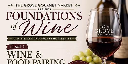 Foundations of Wine Workshop- Wine & Food Pairing