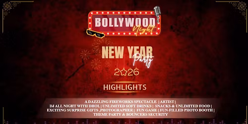 NEW YEAR PARTY IN DELHI NCR 2026 - BOLLYWOOD NIGHT