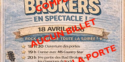 Bad Brokers en Spectacle Rock & Country pour Centraide