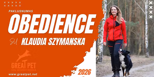 Obedience seminaras su Klaudia Szymanska