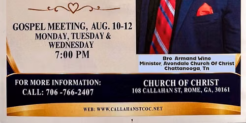 Annual Homecoming and Gospel Meeting
