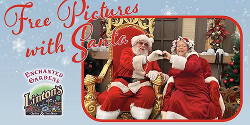 Free photos with Santa at Linton's Enchanted Gardens