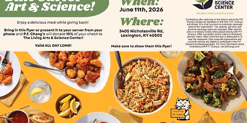 Dine Out for Art & Science at P.F. Chang's!